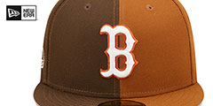 Red Sox 2004 SPLIT SIDE-PATCH Brown-Wheat Fitted Hat by New Era - 3rd View