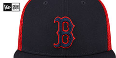 Red Sox 2T BATTING PRACTICE TRUCKER Navy-Red Fitted Hat by New Era - 3rd View