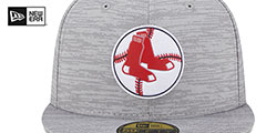 Red Sox 2023 CLUBHOUSE Heather Grey Fitted Hat by New Era - 3rd View