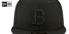 Red Sox BLACKOUT Fitted Hat by New Era - 3rd View