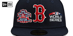 Red Sox HISTORIC CHAMPIONS Navy Fitted Hat by New Era - 3rd View