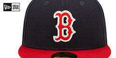 Red Sox LETTERMAN SIDE-PATCH Fitted Hat by New Era - 3rd View