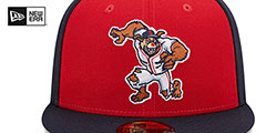 Red Sox MILB MARVEL DEFENDERS Red-Navy Fitted Hat by New Era - 3rd View