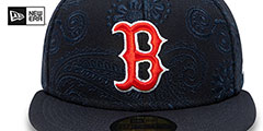 Red Sox SWIRL Navy Fitted Hat by New Era - 3rd View