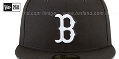 Red Sox TEAM-BASIC Black-White Fitted Hat by New Era - 3rd View