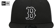 Red Sox TEAM-BASIC TRUCKER SNAPBACK Black-White Hat by New Era - 3rd View