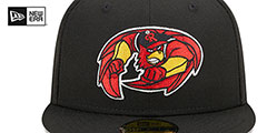 Red Wings MILB MARVEL DEFENDERS Black Fitted Hat by New Era - 3rd View