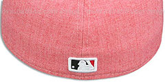 Reds 2T-HEATHER ACTION Red-Charcoal Fitted Hat by New Era - 3rd View