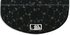 Reds ALT MLB FLOCKING Black Fitted Hat by New Era - 3rd View