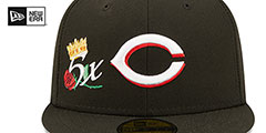 Reds CROWN CHAMPS Black Fitted Hat by New Era - 3rd View