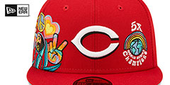 Reds GROOVY Red Fitted Hat by New Era - 3rd View