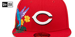 Reds SIDE-BLOOM Red Fitted Hat by New Era - 3rd View