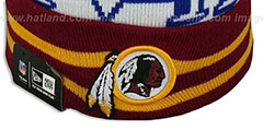 Redskins SUPER BOWL XVII White Knit Beanie Hat by New Era - 3rd View