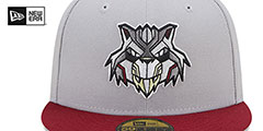 River Cats MILB MARVEL DEFENDERS Grey-Burgundy Fitted Hat by New Era - 3rd View