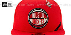 Rockets 2019 NBA DRAFT Red Fitted Hat by New Era - 3rd View