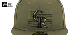 Rockies 2023 ARMED FORCES STARS N STRIPES Hat by New Era - 3rd View