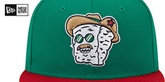 RoughRiders COPA SNAPBACK Green-Red Hat by New Era - 3rd View