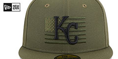 Royals 2023 ARMED FORCES STARS N STRIPES Hat by New Era - 3rd View