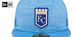 Royals 2024 COOPERSTOWN CLUBHOUSE Heather Sky Fitted Hat by New Era - 3rd View