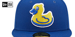 RubberDucks MILB ONFIELD ALTERNATE-2 Royal Fitted Hat by New Era - 3rd View