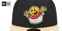 RubberDucks THEME NIGHT Black-Gold Fitted Hat by New Era - 3rd View