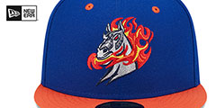 Rumble Ponies MILB MARVEL DEFENDERS SIDE-PATCH Royal-Orange Fitted Hat by New Era - 3rd View