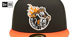 Rumble Ponies THEME NIGHT Black-Orange Fitted Hat by New Era - 3rd View