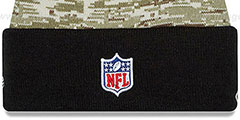 Saints 2015 SALUTE-TO-SERVICE Knit Beanie Hat by New Era - 3rd View