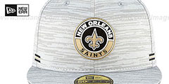 Saints 2020 ONFIELD STADIUM Heather Grey Fitted Hat by New Era - 3rd View