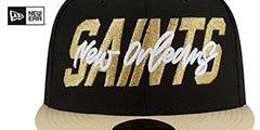 Saints 2022 NFL DRAFT Black-Gold Fitted Hat by New Era - 3rd View