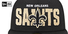 Saints 2023 NFL DRAFT Black Fitted Hat by New Era - 3rd View