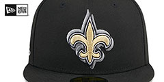 Saints 2024  NFL DRAFT Black Fitted Hat by New Era - 3rd View