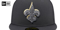 Saints 2024 ONSTAGE NFL DRAFT Grey Fitted Hat by New Era - 3rd View