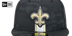 Saints 2024 NFL SIDELINE Black Fitted Hat by New Era - 3rd View