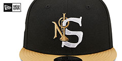 Saints NFL LIGATURE SNAPBACK Black-Gold Hat by New Era - 3rd View