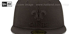 Saints NFL TEAM-BASIC BLACKOUT Fitted Hat by New Era - 3rd View