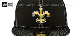 Saints ONFIELD SIDELINE ROAD Black Fitted Hat by New Era - 3rd View