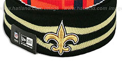 Saints SUPER BOWL XLIV Black Knit Beanie Hat by New Era - 3rd View