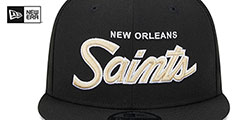 Saints TEAM-SCRIPT SNAPBACK Black Hat by New Era - 3rd View