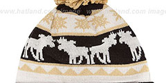 Saints THE-MOOSER Knit Beanie Hat by New Era - 3rd View