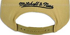 Saints THROWBACK-BASIC SNAPBACK Gold Hat by Mitchell and Ness - 3rd View