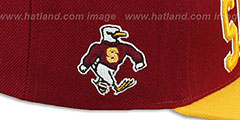 Salisbury LACROSSE SUPER-ARCH SNAPBACK Burgundy-Gold Hat by Zephyr - 3rd View