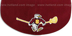 Salisbury SWOOP LACROSSE Burgundy Fitted Hat by Zephyr - 3rd View