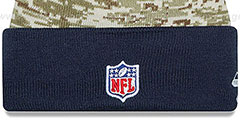 Seahawks 2015 SALUTE-TO-SERVICE Knit Beanie Hat by New Era - 3rd View