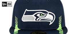 Seahawks 2021 NFL SIDELINE HOME Navy Fitted Hat by New Era - 3rd View