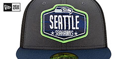 Seahawks 2021 NFL TRUCKER DRAFT Fitted Hat by New Era - 3rd View