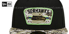 Seahawks 2021 SALUTE-TO-SERVICE Black-Desert Fitted Hat by New Era - 3rd View