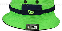 Seahawks ADVENTURE Lime Bucket Hat by New Era - 3rd View