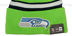 Seahawks BIG-SCREEN Knit Beanie Hat by New Era - 3rd View