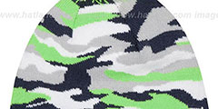 Seahawks CAMO CAPTIVATE Knit Beanie Hat by New Era - 3rd View